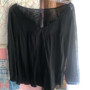 Cute Boho American Eagle Top! Black
